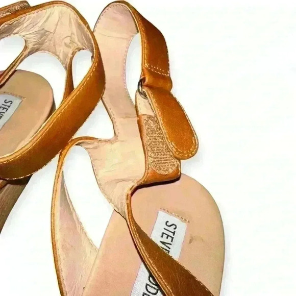 Steve Madden Women's Gaiya Cognac boho chic leather Platform Sandals size 8.5M - Picture 8 of 9